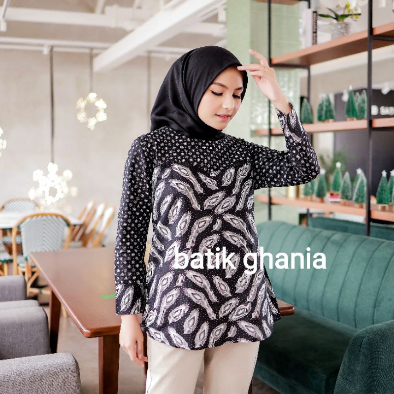 Atasan batik wanita lengan panjang batik couple batik wanita kerja blouse batik MOTIF BATANGAN WULU