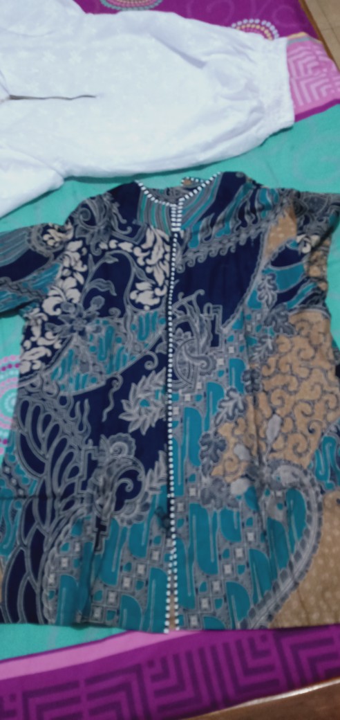 Tey-17 Batik Wanita Asj Sa Hrb026 Kenongo Kemeja Tosca Pendek Bd 084