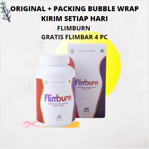 FLIMBURN 1 BOTOL ISI 60 / FLIMBAR 1 BOX ISI 12 BY FLIMTY BPOM HALAL SNACK PENURUN BERAT BADAN DIET FLIM BURN PELANGSING ORIGINAL