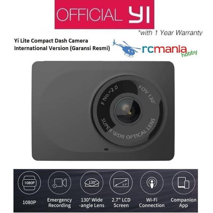 PART Xiaomi Yi Xiaoyi Smart Car Compact Dash Cam WIFI camera 1080P 130 WDR -DRONE_ZONE