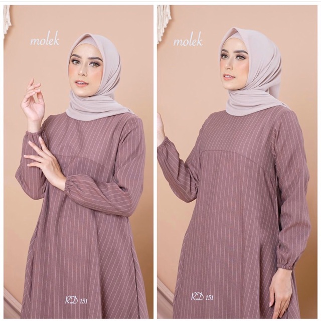 warna_molek  gamis salur RD151 harga promo