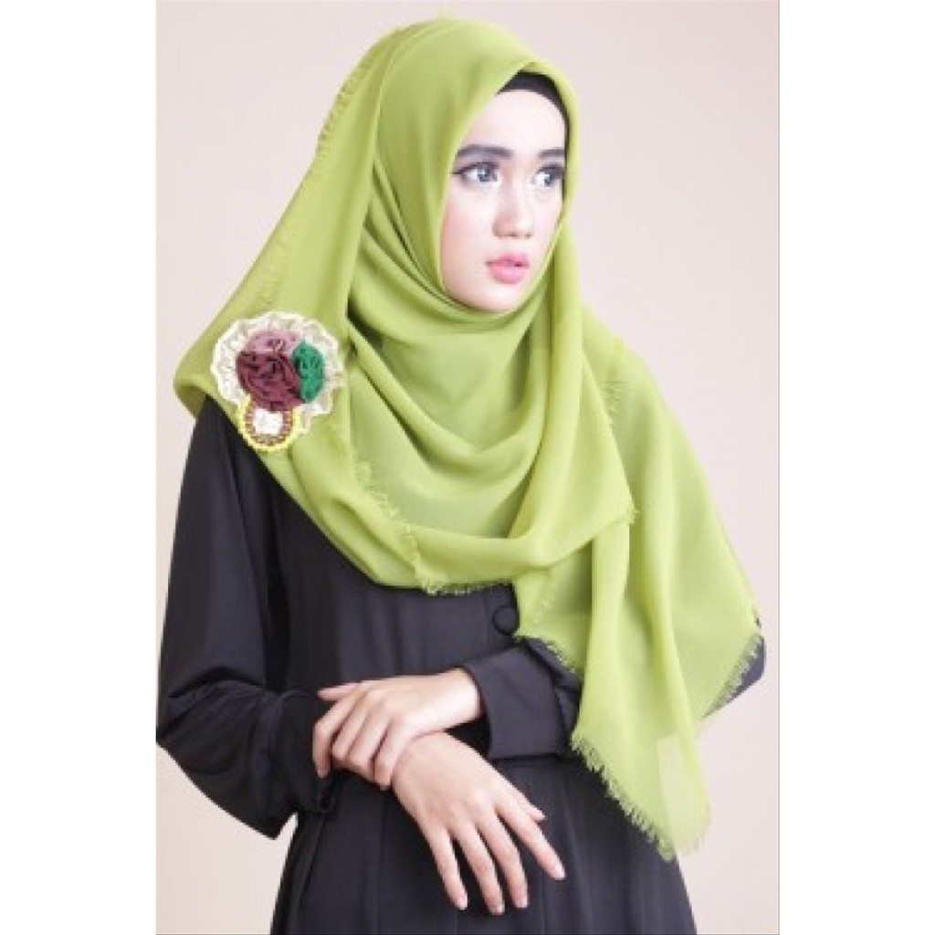 WAJIB PUNYA JILBAB SAUDIA RAWIS SEGI EMPAT MURAH /HIJAB SAUDIA RAWIS / KERUDUNG SAUDIA RAWIS TERBARU-Lemon