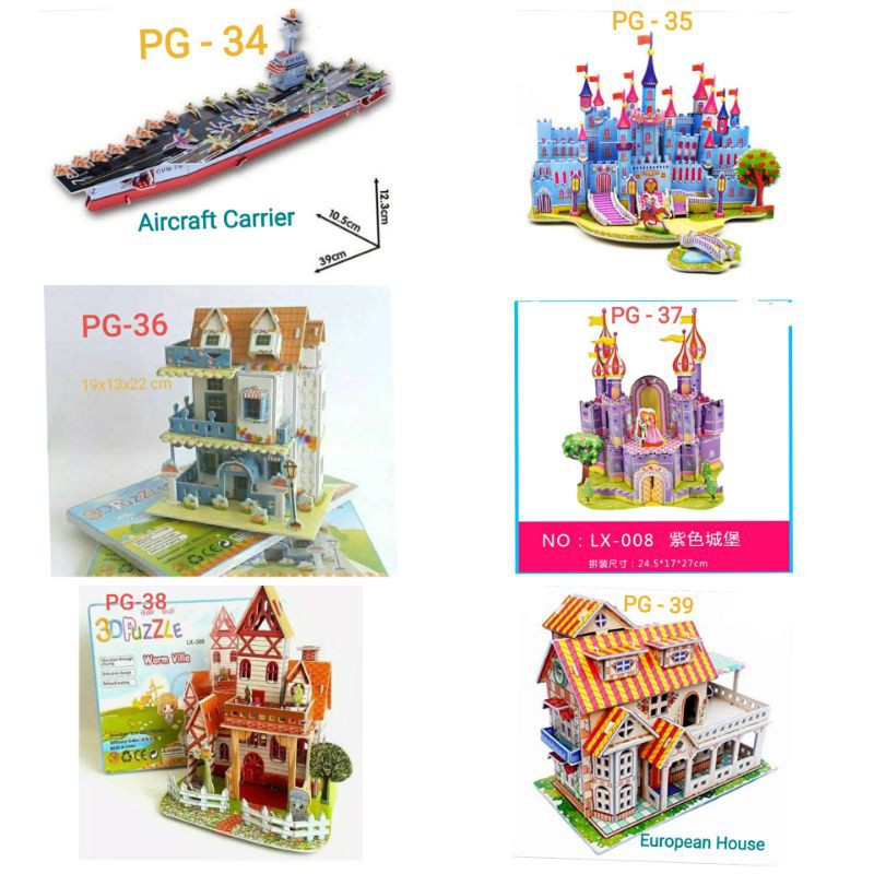 PART ll . Mainan Edukasi PUZZLE 3D DIY /Puzle 3 Dimensi. Ukuran Besar