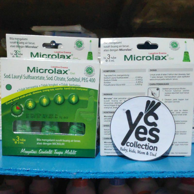 Microlax gel 5 ml tube susah buang air besar BAB Sembelit mikrolak dewasa anak orang tua ibu hamil