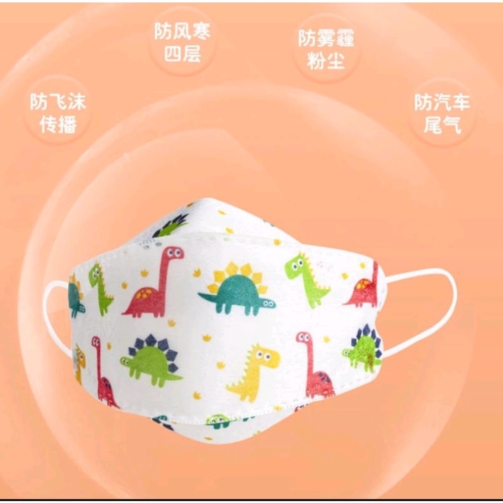 MASKER KF ANAK PROMO ISI 10 MOTIF EARLOOP DISPOSABLE FACE MASK PREMIUM