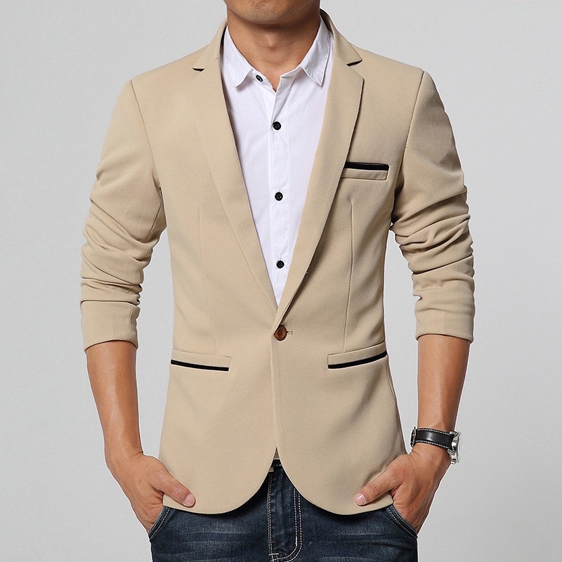 Parayu - Jas Blazer zepp With Jacket  Pria Formal Kancing Satu Slim Fit