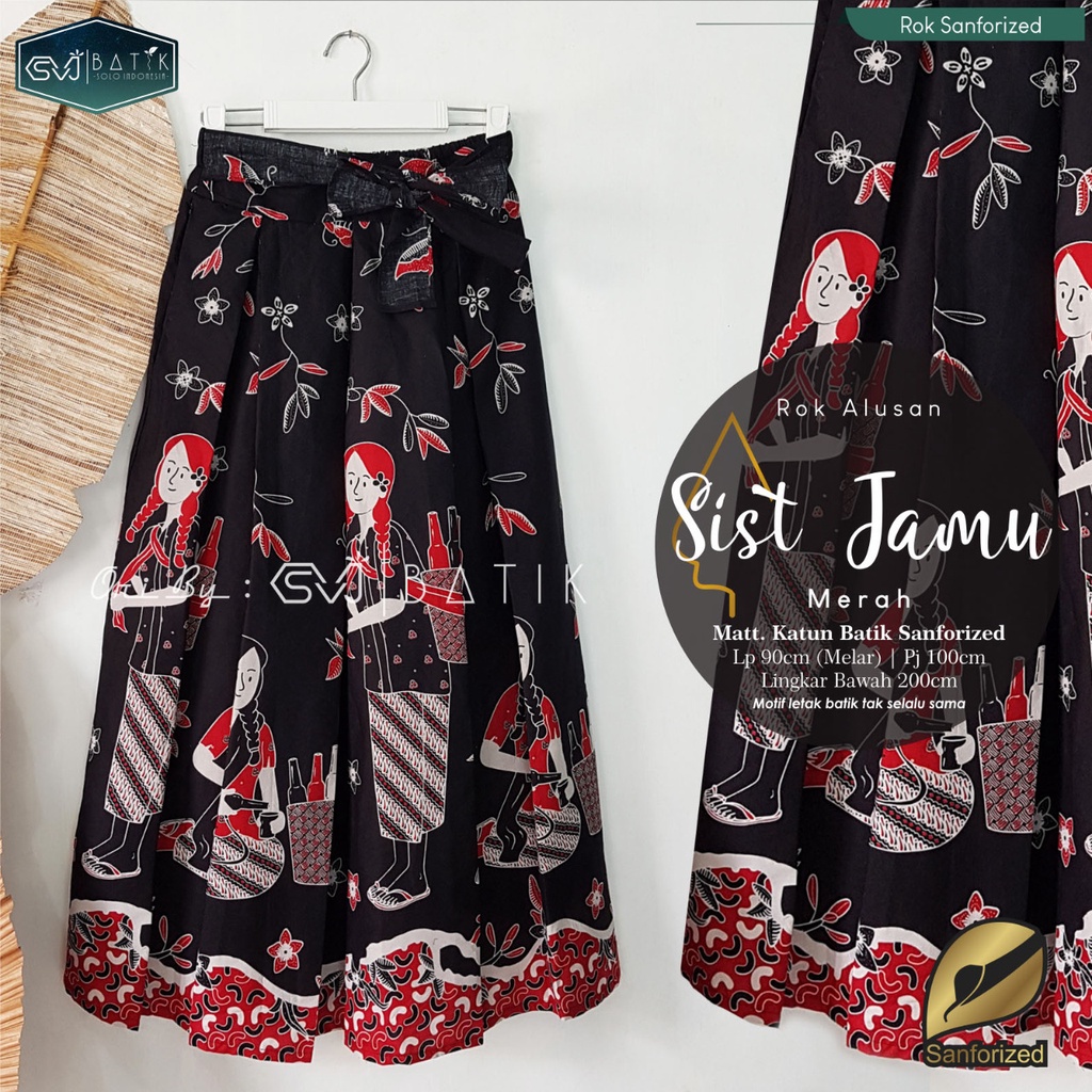ROK BATIK ALUSAN PANDITA BAWAHAN BATIK WANITA TERKINI ORI KESHWA MURAH ORIGINAL REALPICT-Sist Jamu Merah