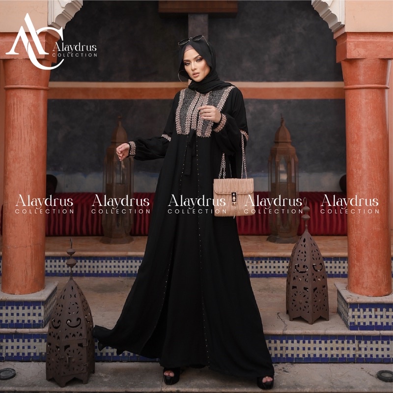 Abaya Dress Maxi Arab Saudi Bordir Zephy Turki Umroh Dubai Turkey By AlaydrusCollection 828