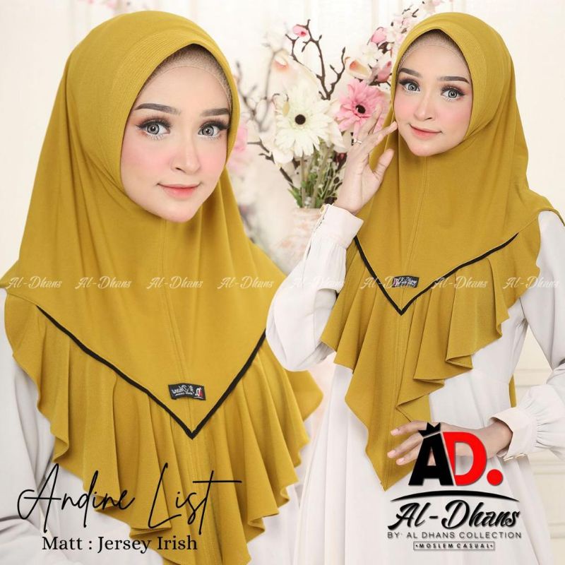 ( Original Aldhans ) ANDIN LIST••Hijab instan jilbab siqmple kerudung simple