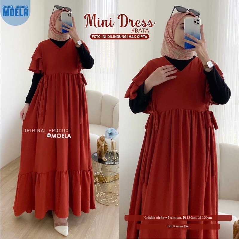 MINI DRESS by moela; dress wanita daster premijm rample busui friendly realpict