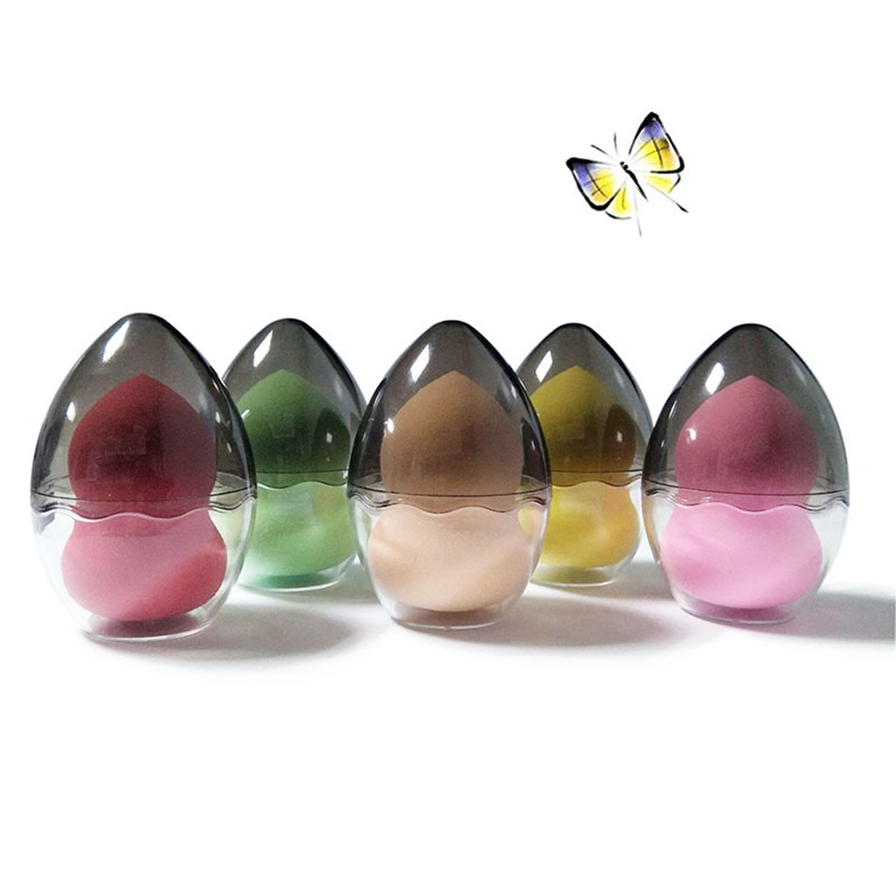 【COD Tangding】1PC Carry Egg Shape Box Beauty Pad Makeup Accessories Powder Puff Drying Holder Without Egg