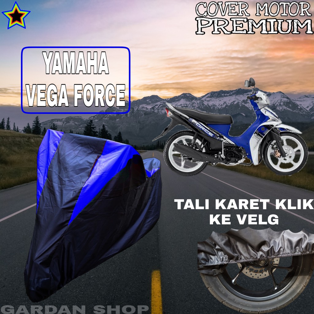 Sarung Motor YAMAHA VEGA FORCE Hitam BIRU Body Cover Yamaha PREMIUM