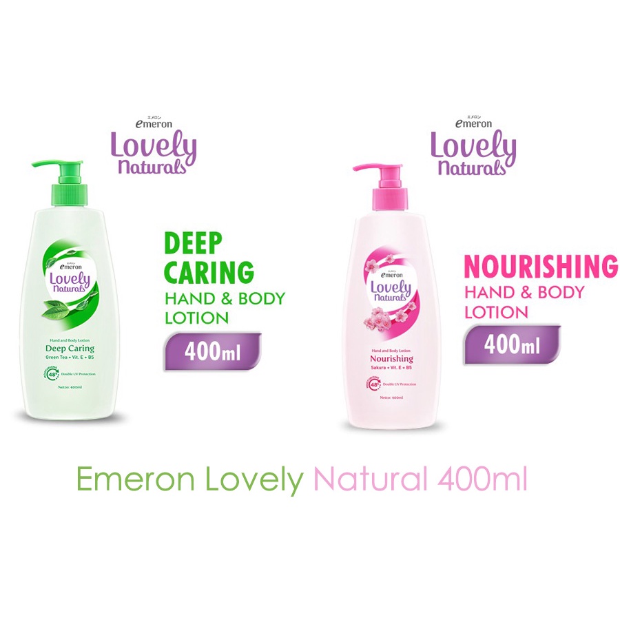 EMERON LOVELY NATURAL BODY LOTION NOURISHING 400ML - HANDBODY