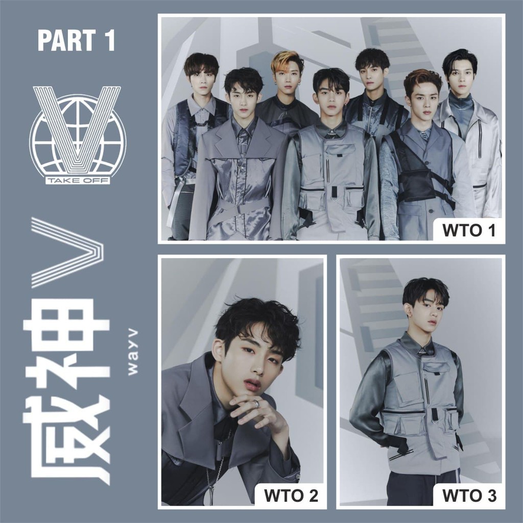 POSTER WAYV TAKE OFF LUCAS XIAOJUN WINWIN TEN YANGYANG HENDERY QIANKUN PART 1