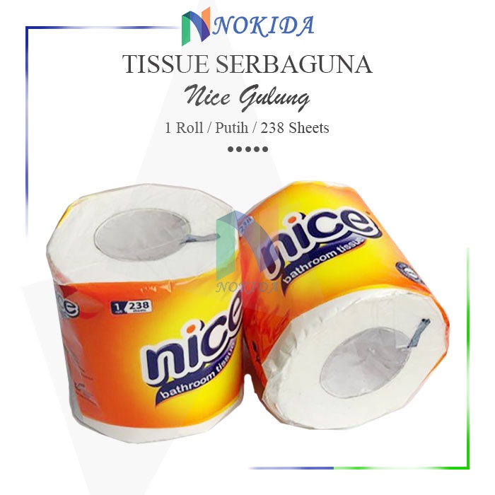 Nokida Tisu Nice 238 Sheet [1 Gulung] / Tissu 1 Roll Murah / Nice Facial Tissue / Tisu Nice Murah / 