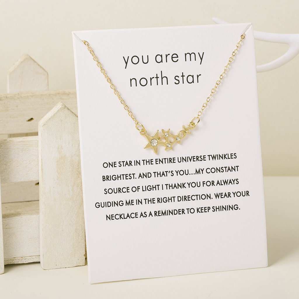 Hu Hu Hu Hu Hu Alat Bantu Pasang Kacamata♡ Kalung Dengan Liontin Bentuk Bintang Aksen Berlian Imitasi Untuk Wanita