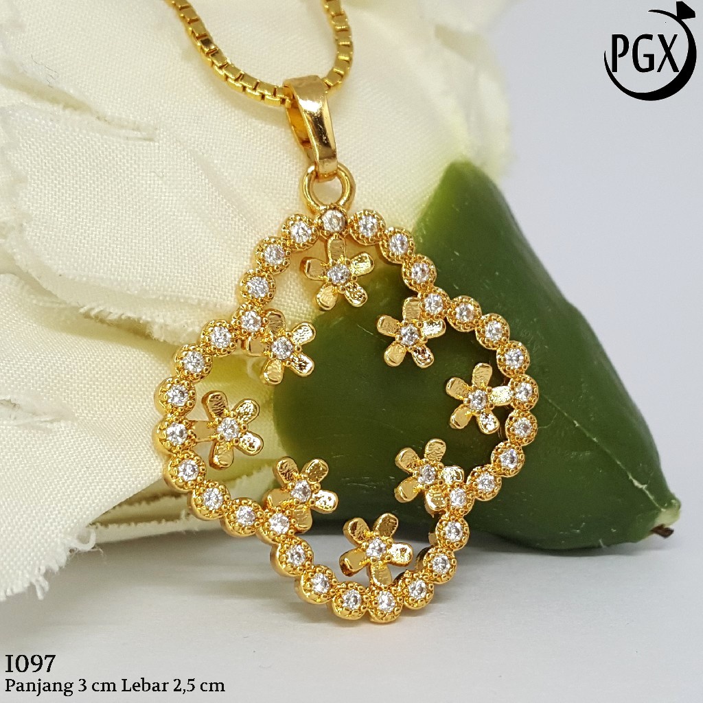 PGX Liontin Kalung Xuping Wanita Aksesoris Fashion Perhiasan Lapis Emas  - I097