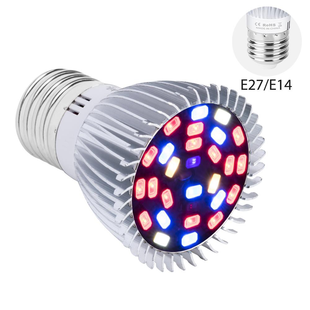 Lampu Cahaya Tanaman Tumbuhan Hidroponik LED Grow Light E27 220V Indoor Plant Growth Lampu 18W 28W