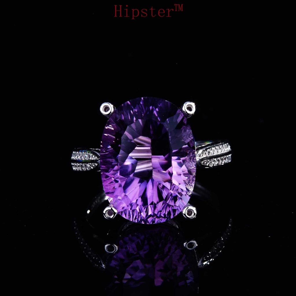 Cincin S925 Silver Amethyst Model Terbuka