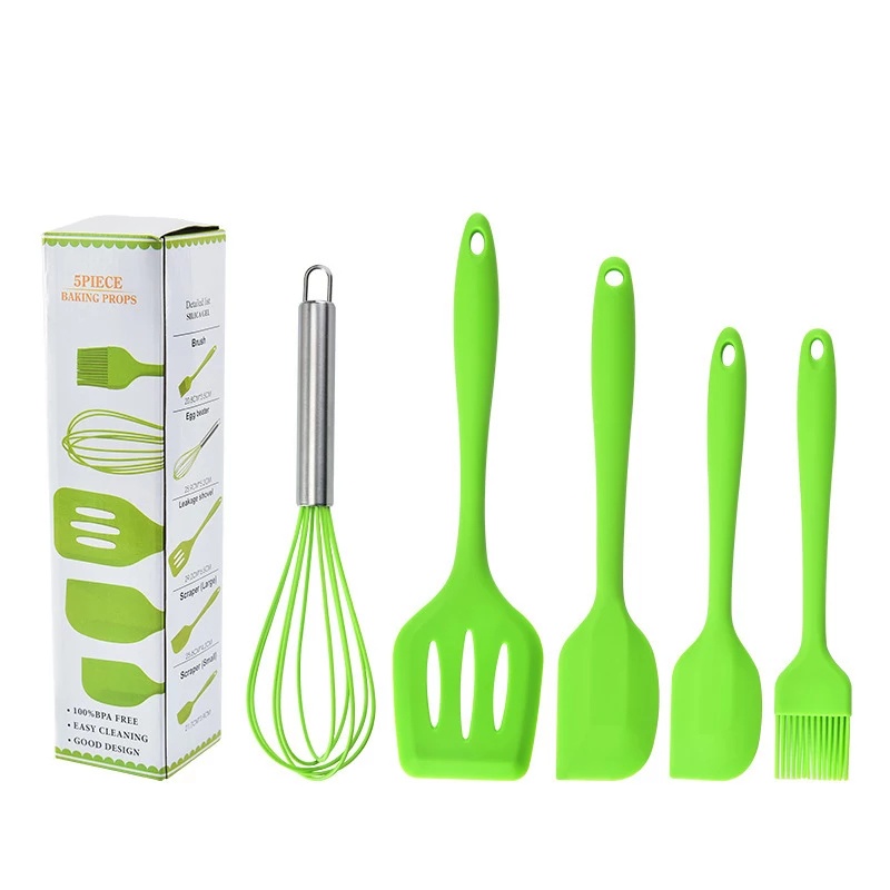 Spatula set isi 5 pcs sodet sutil kocokan kuas silikon/Kitchen utensil set isi 5 pcs