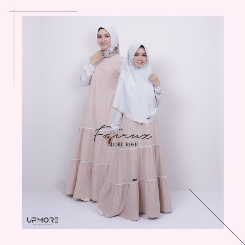 GAMIS SET UPMORE FAIRUZ ADOBE ROSE FAIRUZ AQUATIC