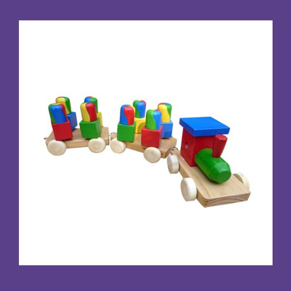 Kereta Kayu Putar Mainan Kereta Api Berbahan Kayu