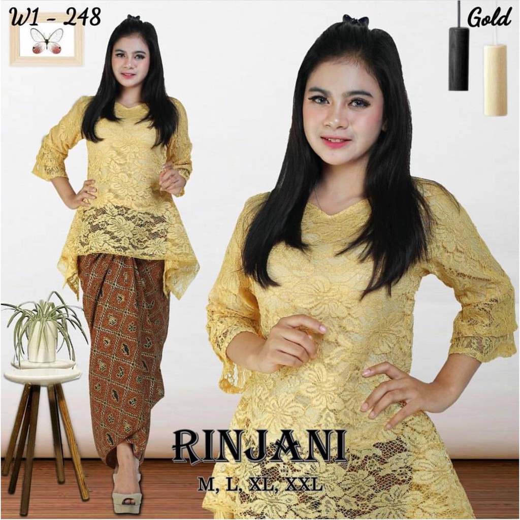 PROMO!!! KEBAYA BROKAT RINJANI/KEBAYA BROKAT/KEBAYA BROKAT MODERN/KEBAYA KONDANGAN/KEBAYA RINJANI