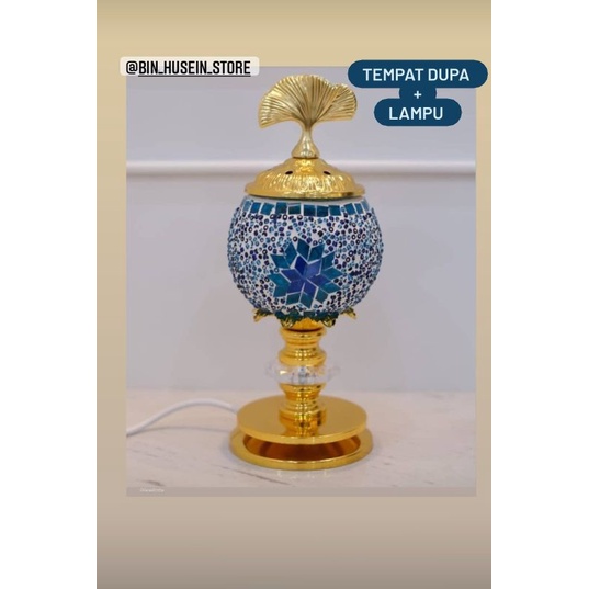 Tempat dupa elektrik lampu lampu turki