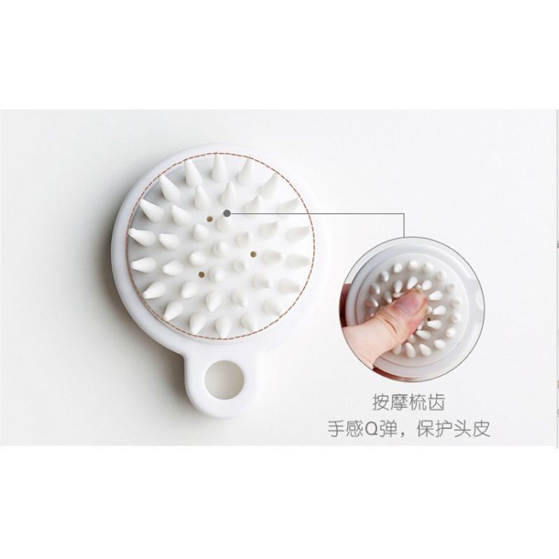 Alat Pijat Kepala Silikon / Sisir Keramas Silikon Bulat / Hair Message Anti Rontok