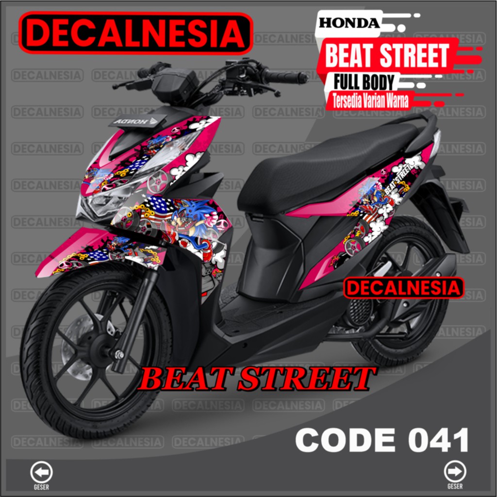 Decal Beat Street FullBody Stiker Motor 2021 2022 Variasi Sticker Aksesoris RoadRace Dekal 2022 C041