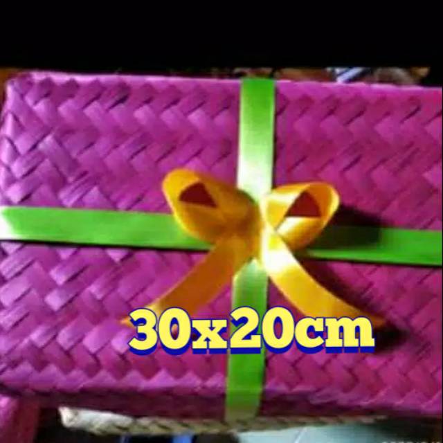 

BESEK BAMBU WARNA+pita 5pasang 30x20cm
