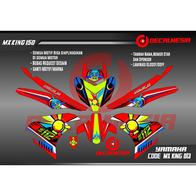 Stiker MX King/Yamaha MX King/Sticker MX King/Decal MX King/Mx King 150/Decal MX King Full Body