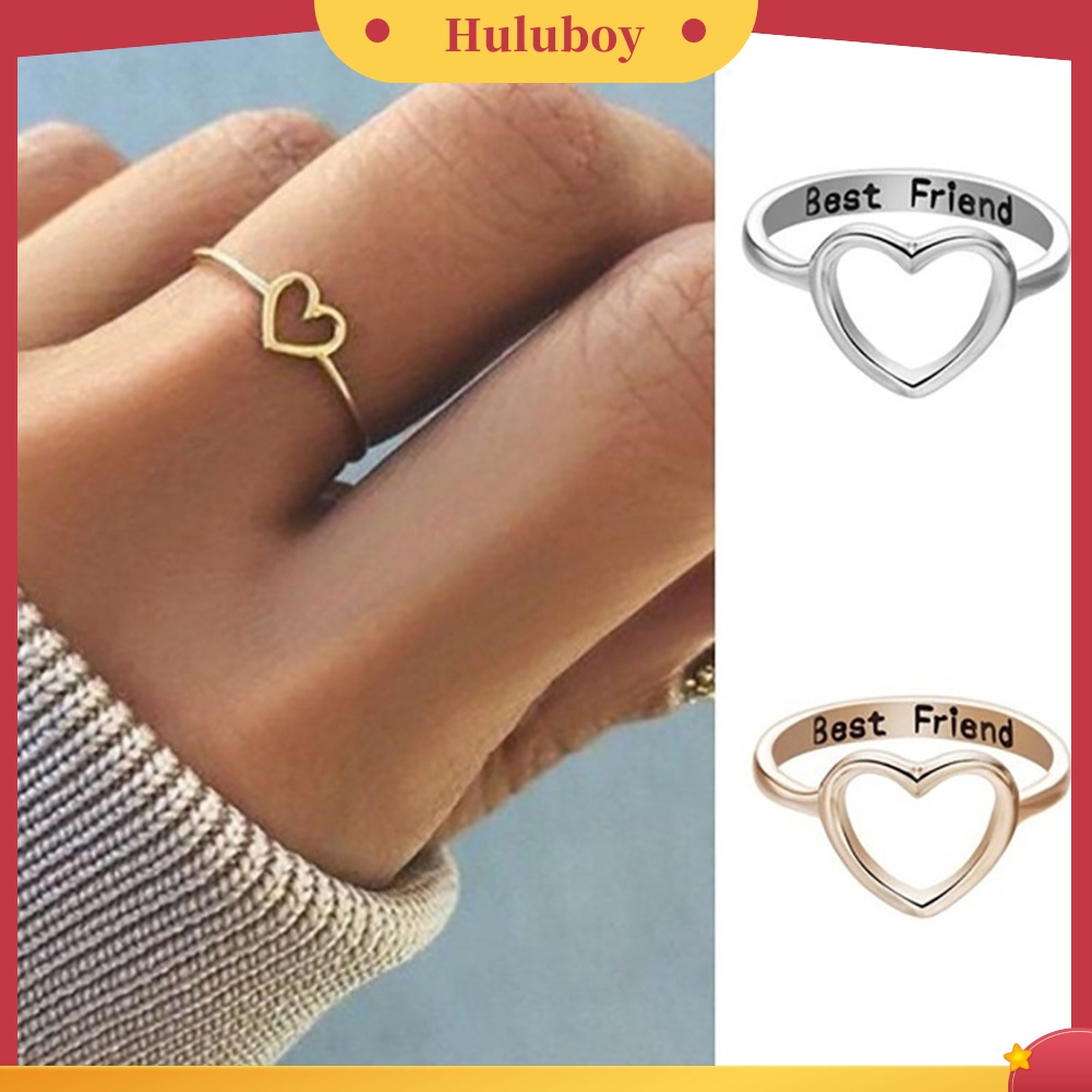 Hu Hu Hu Hu Hu Alat Bantu Pasang Kacamata♡ Cincin Model Hollow Bentuk Hati Untuk Wanita