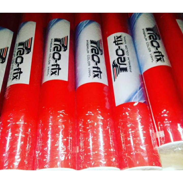 stiker merah GLOSY  ½ meter, skotlet mobil motor aquarium Skotlet Merah Glossy Scotlet Stiker Metera