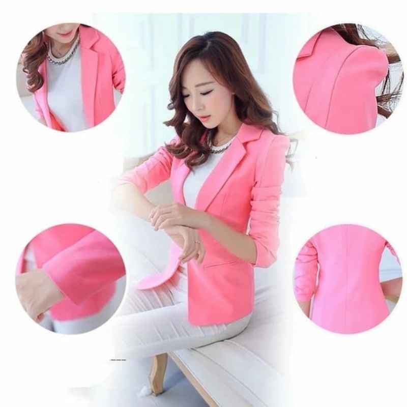 Wanita Blazer Lengan Panjang Blaser Wanita Jas Perempuan Feminin Blazer Femme Putih Hitam Blazer sem