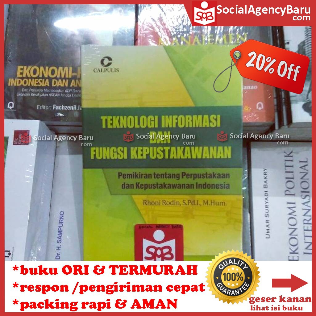 Jual Teknologi Informasi Dan Fungsi Kepustakawanan - Rhoni Rodin ...