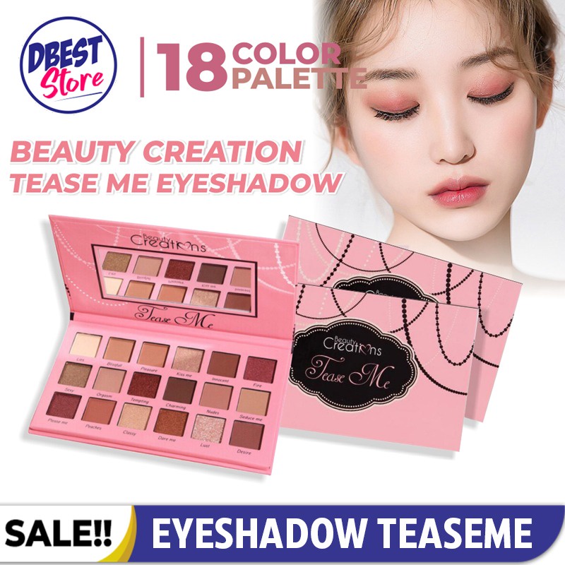 (TERMURAH ) Beauty Creations Tease Me Eyeshadow Pallate Waterproof dan Tahan Lama