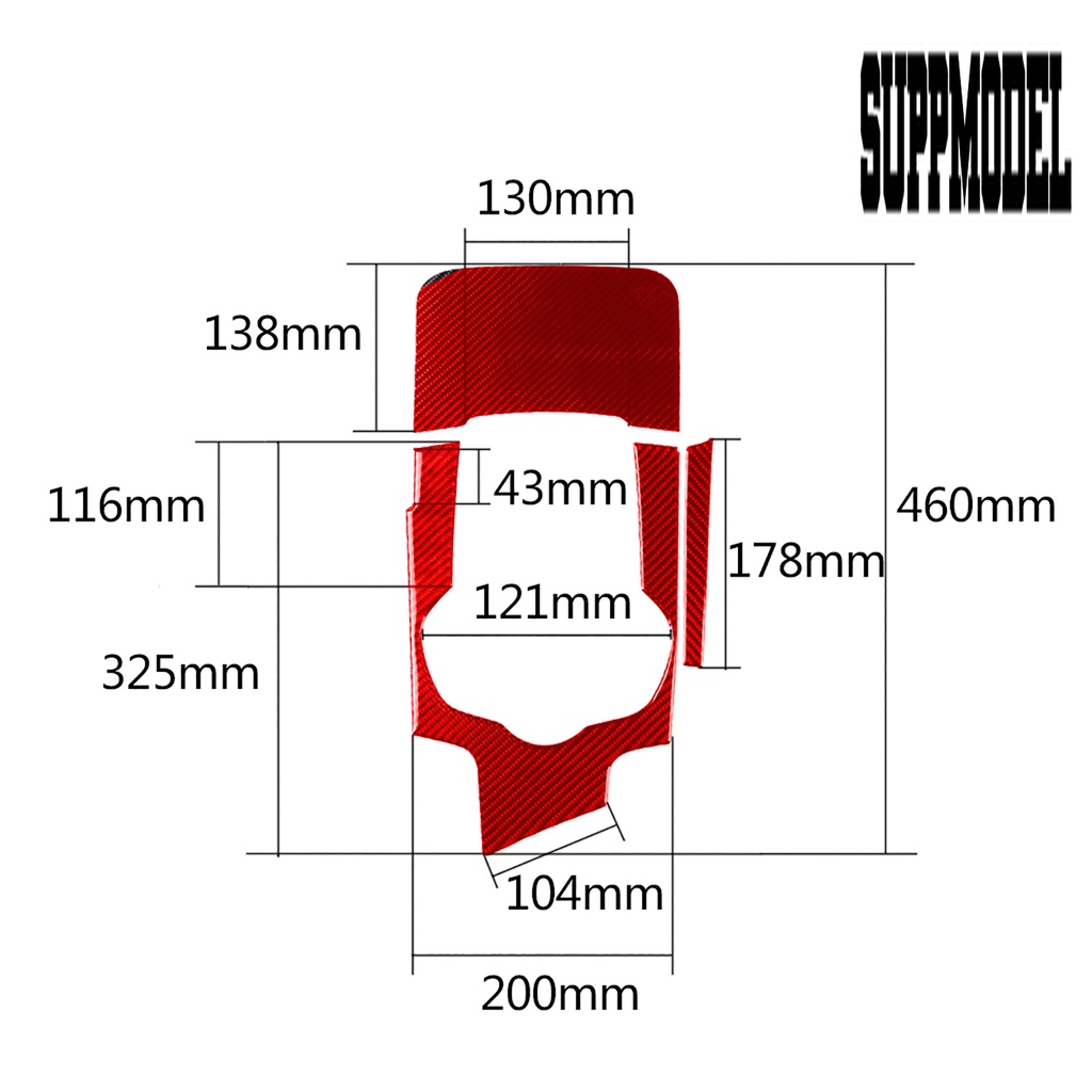 Suppmodelx &lt; 3Pcs / Set Stiker Cover Panel Persneling Mobil Bahan Carbon Fiber Untuk Alfa Romeo Giulia 17-19