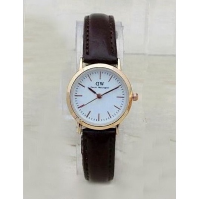 WBS JAM TANGAN COUPLE FREE BATERAI ✅COD KULIT IMPORT GROSIR MURAH PREMIUM PRIA WANITA ANAK REMAJA DEWASA VINTAGE CASUAL QUARTZ DD003-WANITA COKLAT TUA PP