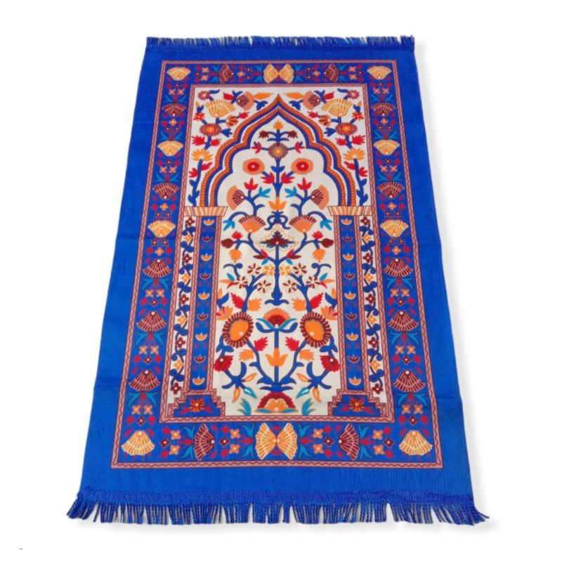 BISA CODSajadah Muka Suede Kepala Mini Kecil Turki Bahan Halus Lembut anak pcs - kipas PROMO Kode 52-Biru