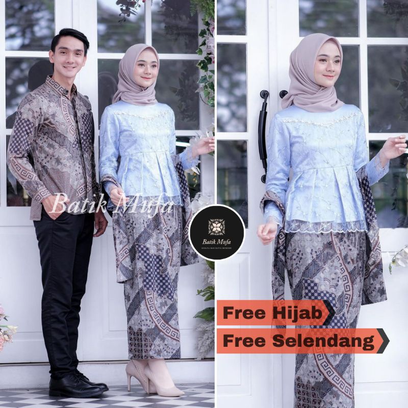 kebaya batik couple asyifa kebaya modern | kebaya wisuda kebaya tunangan lamaran