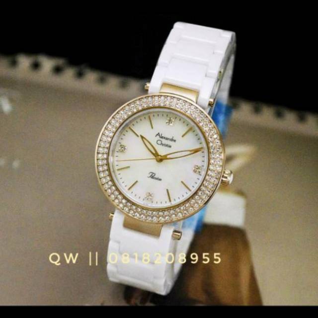 Jam Tangan Wanita Alexandre Christie AC 2323 White Rosegold