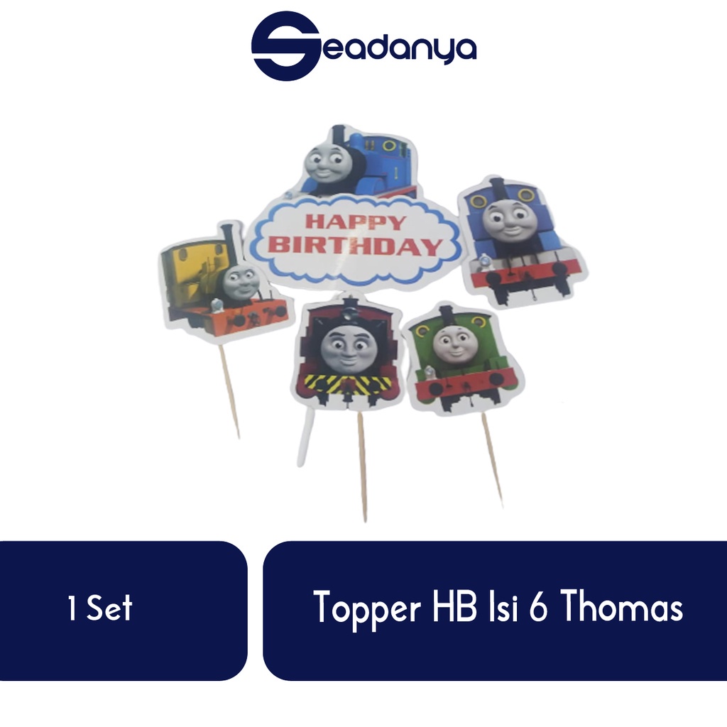 

Topper HB Isi 6 Thomas/Topper Thomas/Aksesoris Cake/Hiasan Cake/Hiasan Kue Ulang Tahun/Hiasan Cake Ulang Tahun/Pernak Pernik Pesta