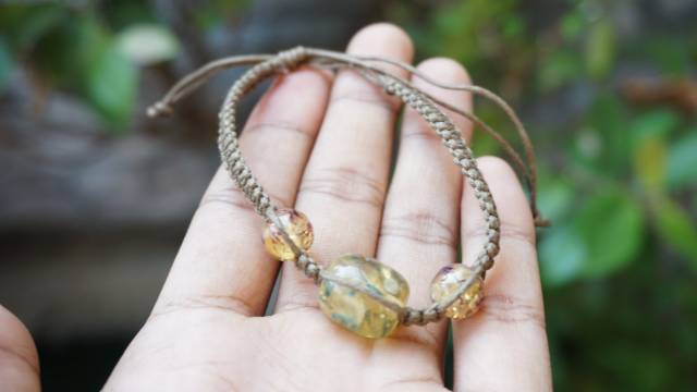 Gelang tangan tali fleksibel / gelang tali permata