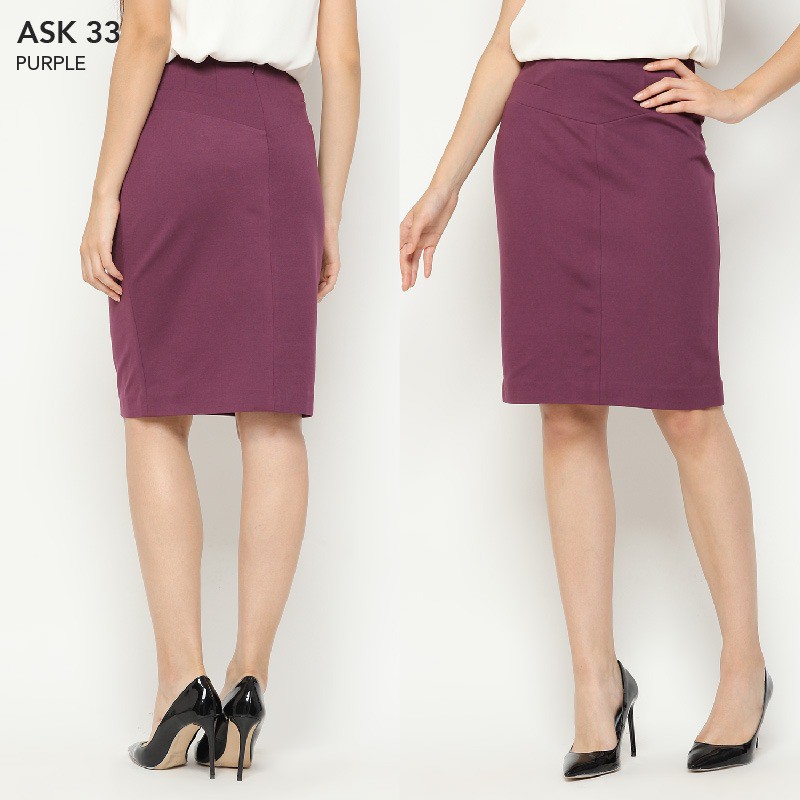 ROK PENDEK WANITA PURPLE Ungu RAYON BRANDED