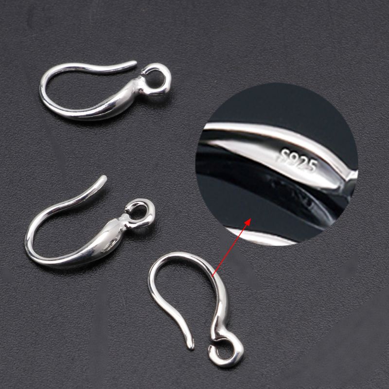 Gro 10Pcs set Anting Kait Hipo Alergenic French Ear Wires Dengan Coil Hook Earrings Making Supplies Temuan Perhiasan De