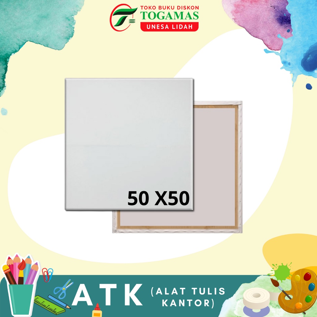 

KANVAS LUKIS 50X50 POLOS ATA / READY STOCK