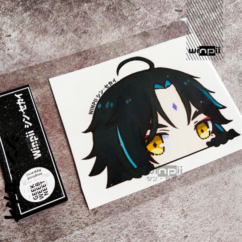 Stiker Ngintip / Peeking Sticker Xiao Game Genshin Impact
