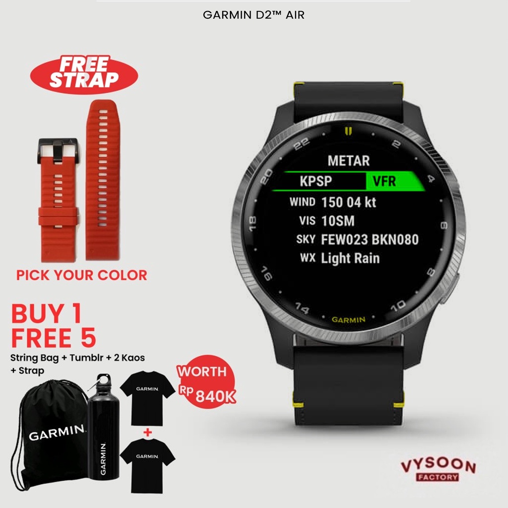 Jam Tangan Garmin D2 Air GPS Aviators Amoled Garansi Resmi 2 Tahun