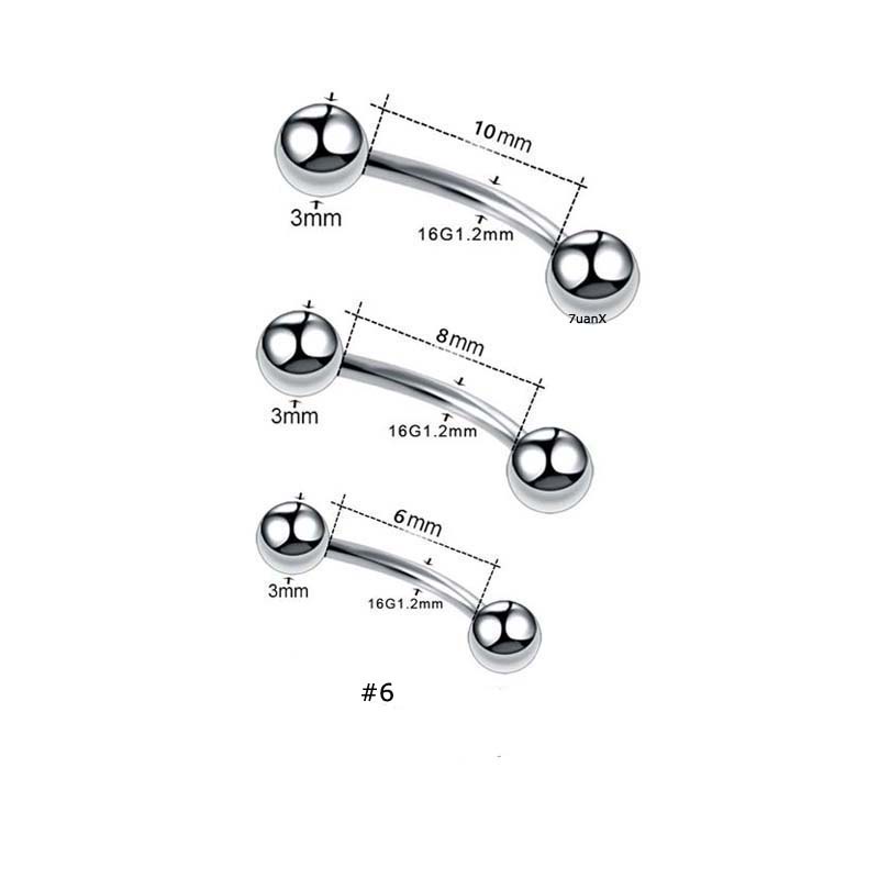 1pc Anting Tindik Hidung / Bibir / Telinga Bahan Stainless Steel Hypoallergenic Untuk Pria / Wanita
